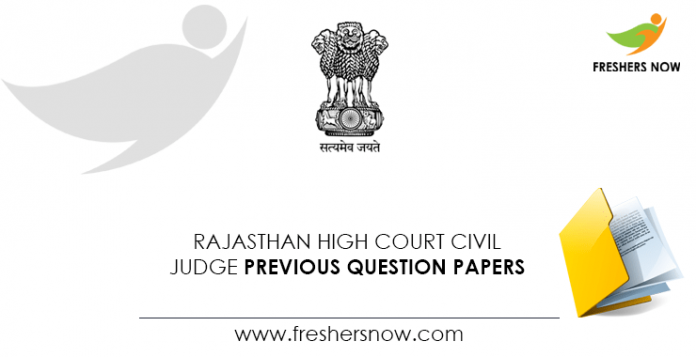 Rajasthan High Court Civil Judge Previous Question Papers