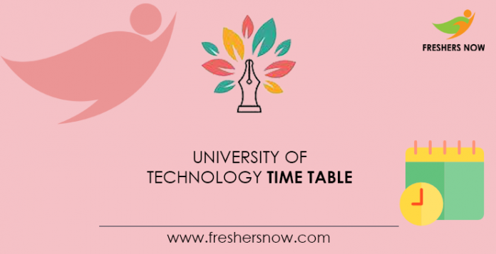 University of Technology Time Table