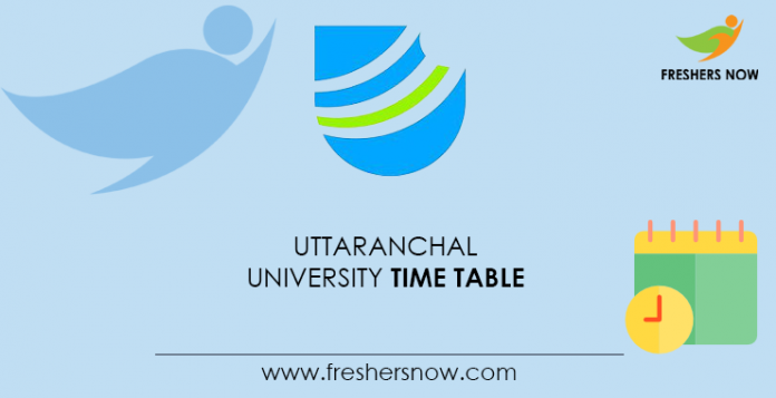 Uttaranchal University Time Table