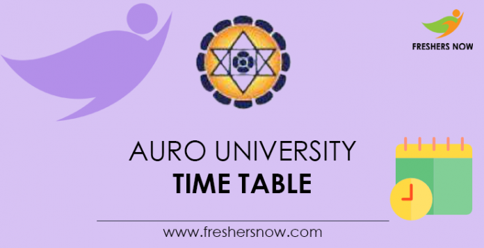 AURO University Time Table