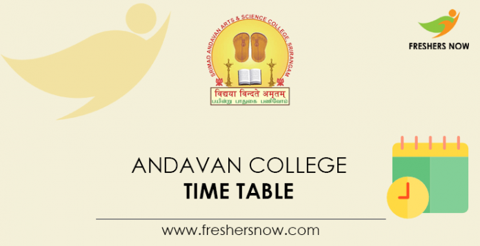 Andavan College Time Table