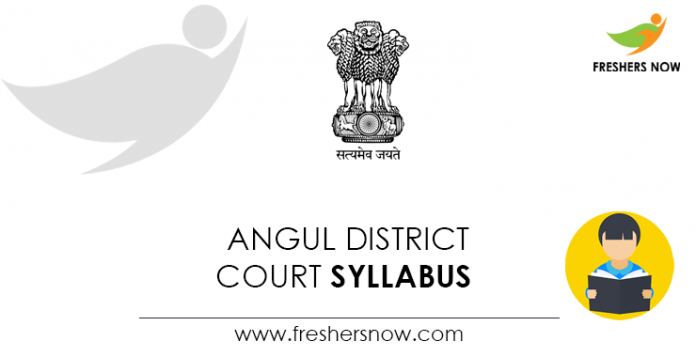 Angul District Court Syllabus
