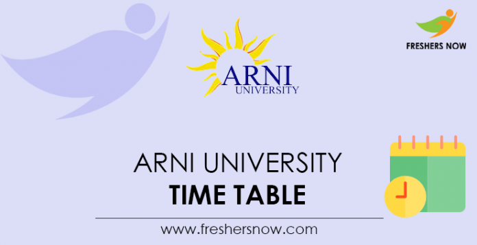 Arni-University-Time-Table
