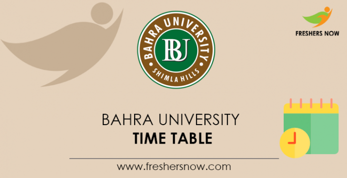 BAHRA University Time Table
