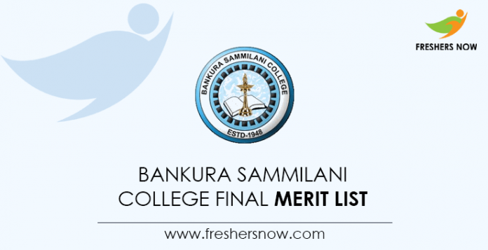 Bankura Sammilani College Final Merit List