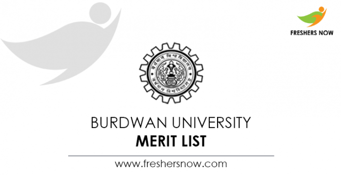 Burdwan University Merit List