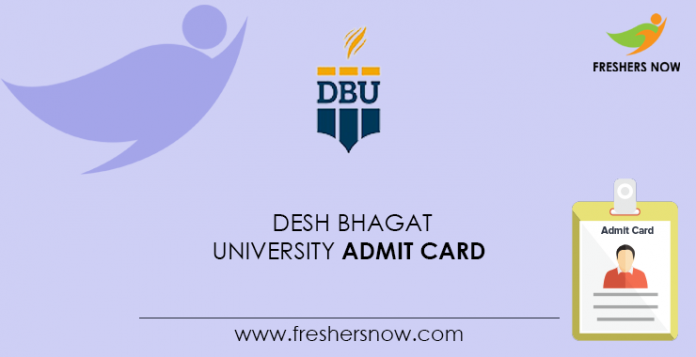 Desh Bhagat University Admit Card