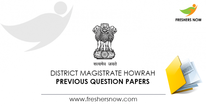 District Magistrate Howrah Previous Question Papers