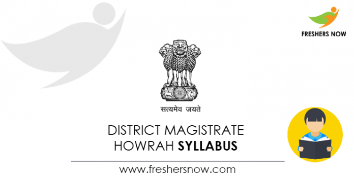 District Magistrate Howrah Syllabus