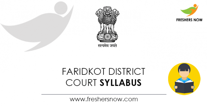 Faridkot District Court Syllabus