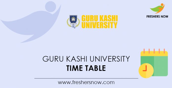 Guru Kashi University Time Table