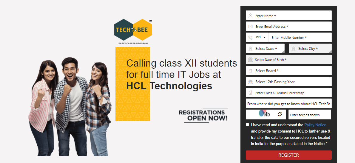 HCL TechBee Register