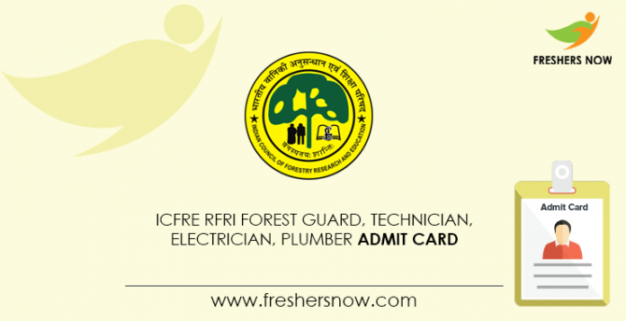 ICFRE-RFRI-Forest-Guard,-Technician,-Electrician,-Plumber-Admit-Card