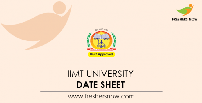 IIMT University Date Sheet