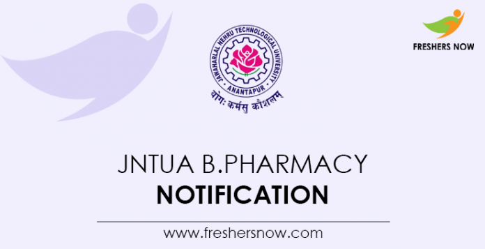 JNTUA B.Pharmacy Notification