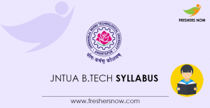 JNTUA B.Tech Syllabus 2021 - R20 (ME, Civil, ECE, EEE, CSE, Food ...