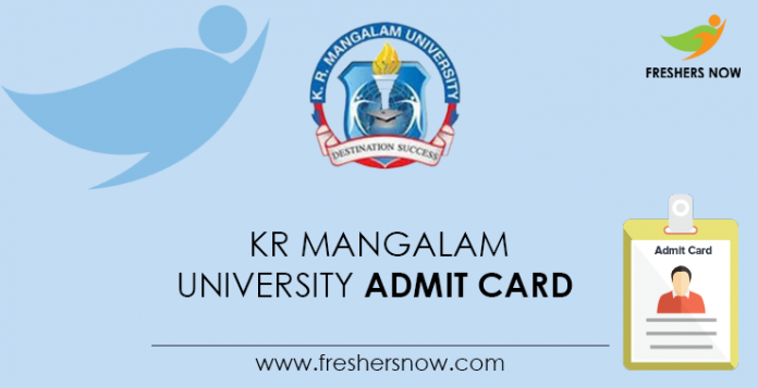 KR Mangalam University Admit Card