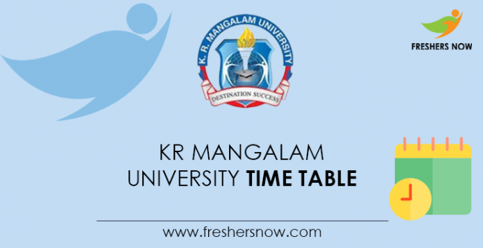 KR Mangalam University Time Table