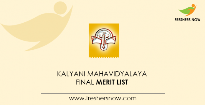 Kalyani Mahavidyalaya Final Merit List