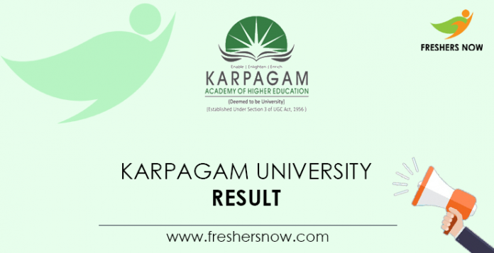 Karpagam University Result