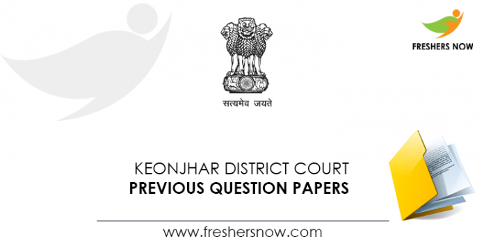 Keonjhar District Court Previous Question Papers