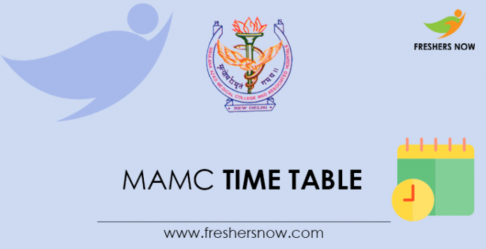 MAMC Time Table