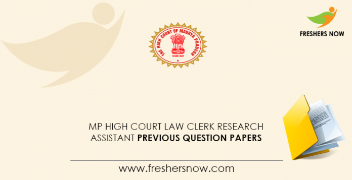 MP High Court Law Clerk Research Assistant Previous Question Papers