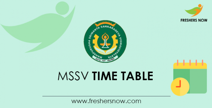 MSSV Time Table
