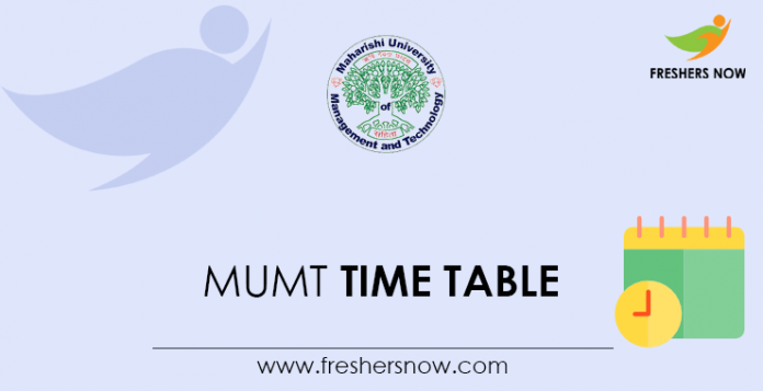 MUMT Time Table