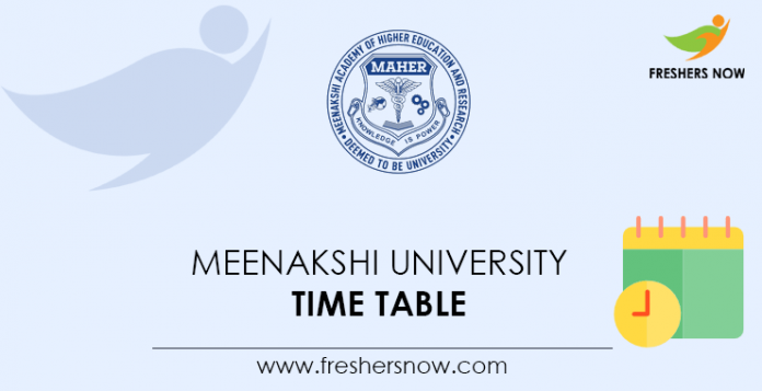 Meenakshi University Time Table