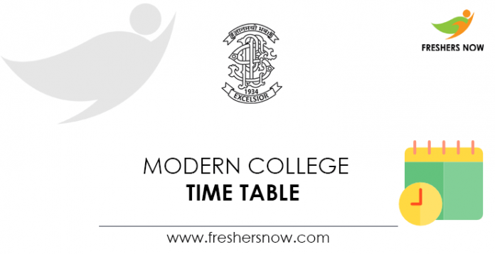 Modern College Time Table