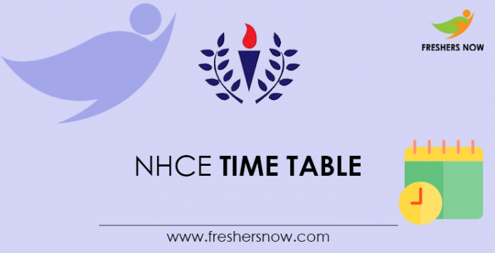 NHCE Time Table