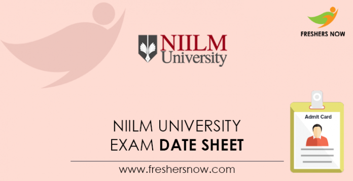 NIILM-University-Exam-Date-Sheet