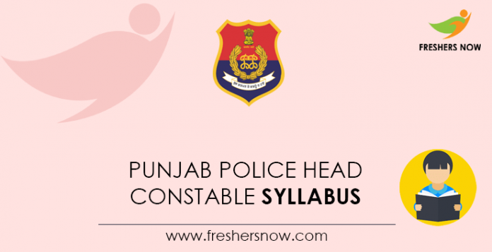 Punjab Police Head Constable Syllabus