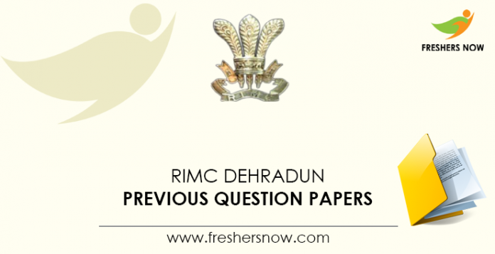 RIMC Dehradun Previous Question Papers