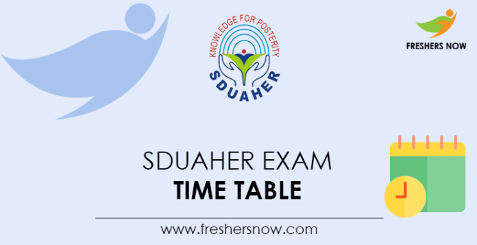 SDUAHER-Exam-Time-Table