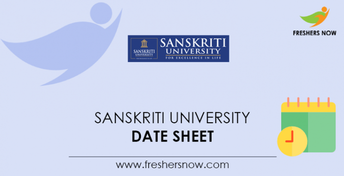 Sanskriti University Date Sheet