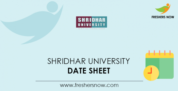 Shridhar University Date Sheet