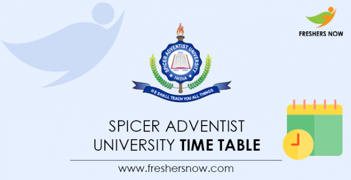 Spicer Adventist University Time Table