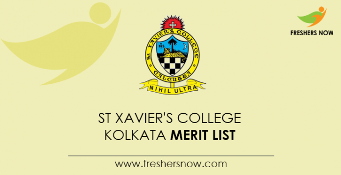 St Xavier's College Kolkata Merit List