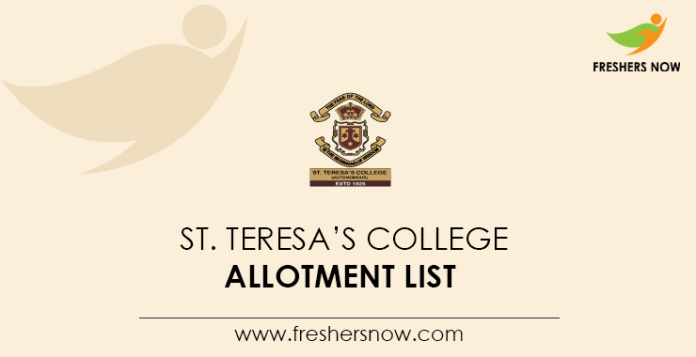 St. Teresa’s College Allotment List