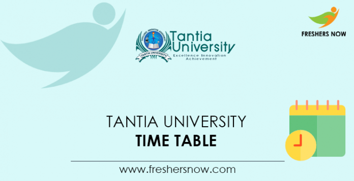 Tantia University Time Table