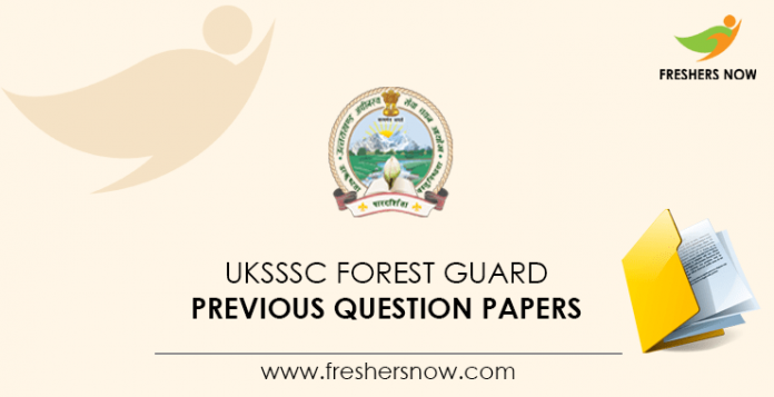 UKSSSC Forest Guard Previous Question Papers