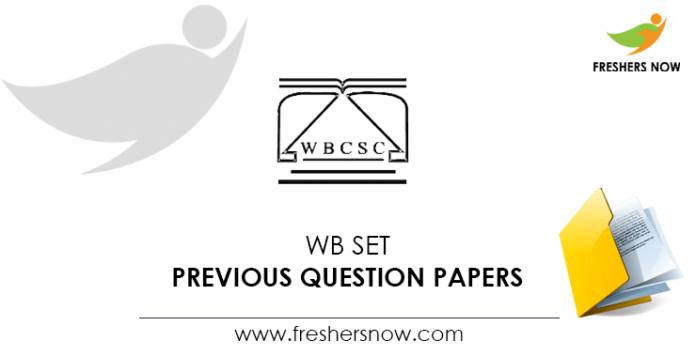 WB SET Previous Question Papers
