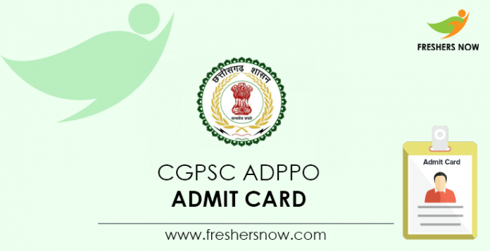 CGPSC-ADPPO-Admit-Card