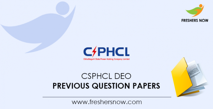 CSPHCL DEO Previous Question Papers