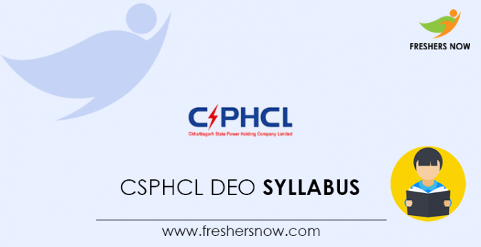 CSPHCL DEO Syllabus