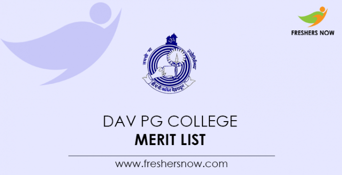 DAV PG College Merit List
