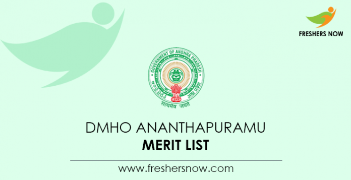 DMHO Ananthapuramu Merit List