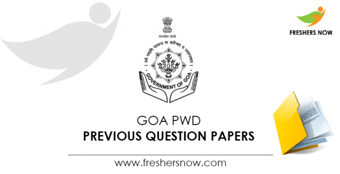 Goa PWD Previous Question Papers